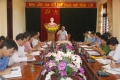 Ban thường vụ Huyện ủy Vũ Quang họp nhằm thống nhất nội dung kế hoạch tổ chức cuộc thi xây dựng khu dân cư NTM kiểu mẩu, vườn mẩu, Tổ dân phố văn minh