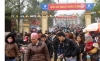 Lượng khách đến chùa Hương Tích trong những ngày Tết khá đông