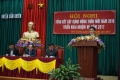 Đồng chí Trần Huy Oánh, Chánh Văn phòng Điều phối nông thôn mới tỉnh phát biểu tại Hội nghị