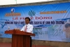 Đồng chí Trần Huy Oánh, Phó Giám đốc Sở Nông nghiệp và Phát triển nông thôn, Phó Trưởng Ban điều hành Chương trình MTQG nước sạch và vệ sinh môi trường nông thôn Hà Tĩnh phát động hưởng ứng Tuần lễ Quốc gia nước sạch và môi trường năm 2014