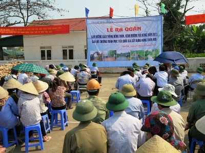 Can Lộc ra quân làm giao thông nông thôn, kênh mương nội đồng năm 2015
