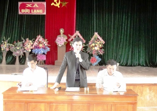 Đồng chí Trần Huy Oánh, Phó Giám đốc Sở Nông nghiệp và Phát triển nông thôn, Phó chánh Văn phòng Thường trực Văn phòng Điều phối NTM tỉnh phát biểu tại buổi làm việc