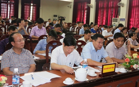 Toàn cảnh buổi góp ý, thẩm định Đề án xây dựng huyện Nghi Xuân đạt chuẩn nông thôn mới