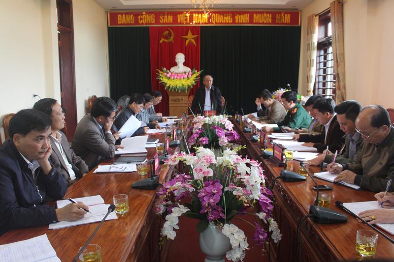 Vũ Quang: Họp Ban Thường vụ Huyện ủy thường kỳ tháng 3