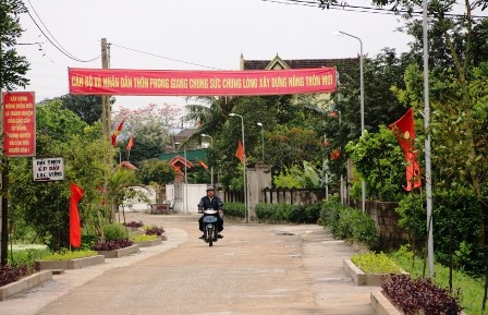 Khu dân cư nông thôn mới kiểu mẫu thôn Phong Giang, xã Tiên Điền, huyện Nghi Xuân
