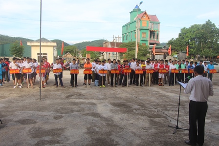 Các đội bóng tham gia giải bóng đá Nam Đại hội TDTT huyện Vũ Quang năm 2017