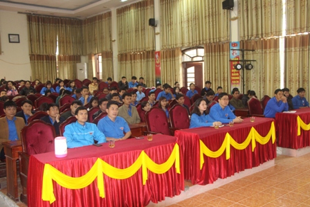 Đông đảo cán bộ, Đoàn viên thanh niên huyện Vũ Quang tham dự Hội nghị học tập, quán triệt, triển khai Nghị quyết Đại hội Đoàn các cấp, nhiệm kỳ 2017- 2022