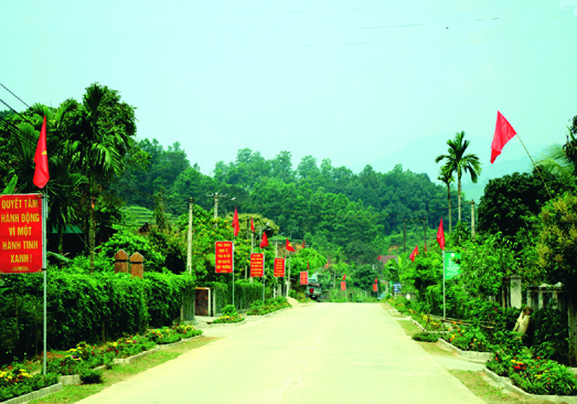 Một góc Khu dân cư nông thôn mới kiểu mẫu thôn Chế Biến, xã Sơn Kim 2, huyện Hương Sơn