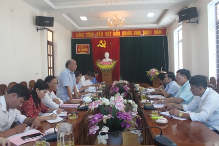 Thường trực Huyện ủy phối hợp với Hội nông dân tỉnh tổ chức duyệt Đại hội Hội Nông dân huyện Vũ Quang nhiệm kỳ 2018 - 2023