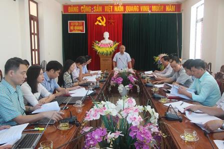Ban thường vụ Huyện ủy Vũ Quang thẩm định, phê duyệt Đề án điểm thực hiện Nghị quyết số 18 Đảng bộ Thị trấn và Đảng bô Đức Liên