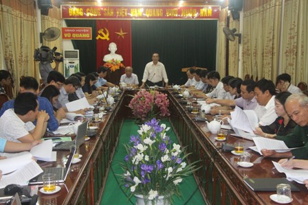Phó chủ tịch HĐND tỉnh Võ Hồng Hải kết luận quá trình giám sát tại huyện Vũ Quang
