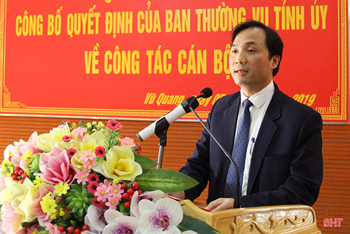 Phó trưởng ban Tuyên giáo Tỉnh ủy Hà Tĩnh làm Bí thư Huyện ủy Vũ Quang