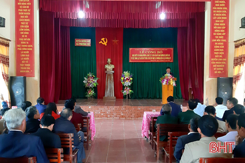 Hương Khê công bố nghị quyết thành lập xã mới Điền Mỹ