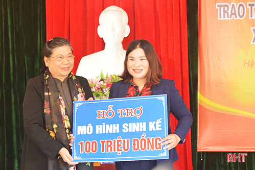 Phó Chủ tịch Quốc hội Tòng Thị Phóng thị sát vùng bãi ngang Hà Tĩnh và tặng quà đối tượng chính sách
